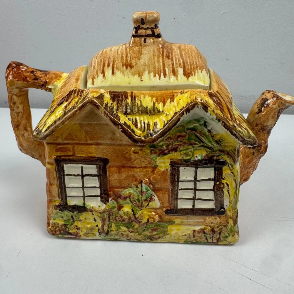 Price‎ Bros Cottage Ware Teapot Ye Olde Cottage Made in England Vintage Ceramic